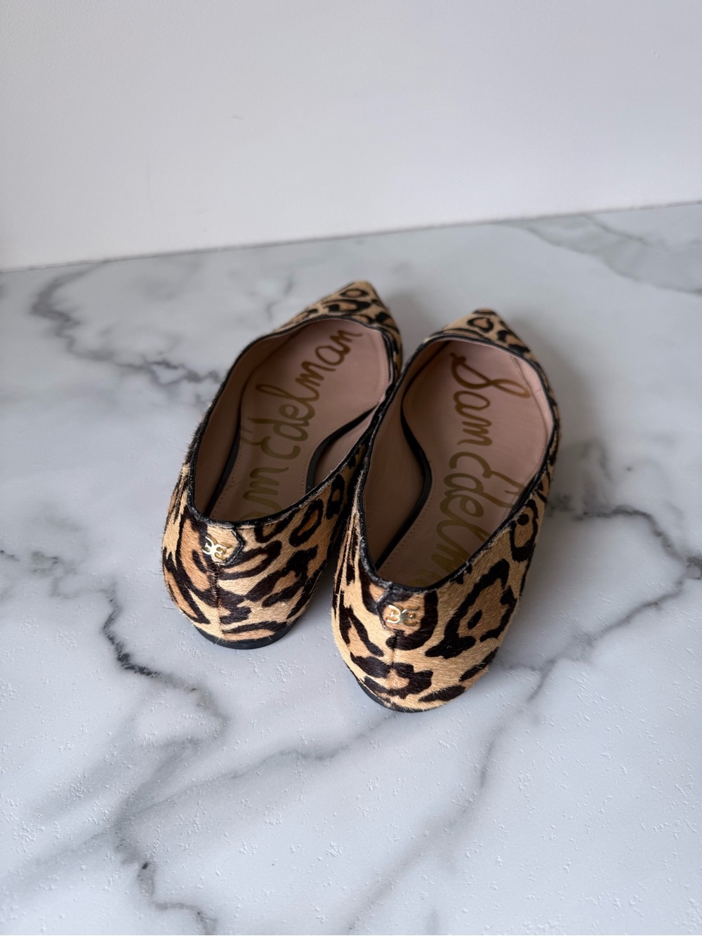 Sam Edelman Hazel Leopard Print Pointed-Toe Flats Closet Staple Chic size 9.5 - Picture 5 of 8